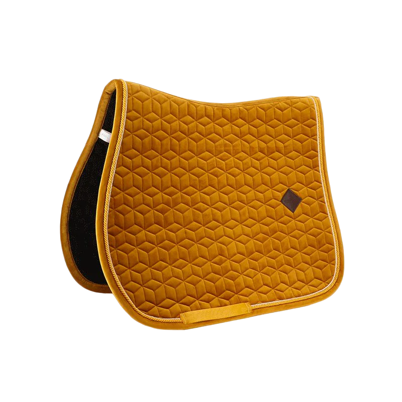 Kentucky Horsewear - Tapis de selle Velvet Jumping Moutarde